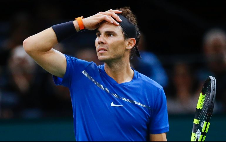 ''Es un día triste para mí'', dijo Rafa, ''ocurre simplemente que el año ha sido largo, he jugado muchos partidos'' .AP / F. Mori