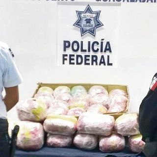 Policía Federal decomisa 40 kilos de mariguana en Guadalajara