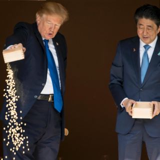 En Japón, Trump pierde la paciencia con las carpas