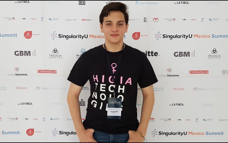 Julián Ríos con apenas 18 años de edad, ya cofundó una empresa, Higia Technologies, con la que revolucionan la innovación en salud a nivel mundial. EL INFORMADOR / A. Gallegos
