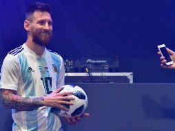 Lionel Messi participó en la presentación del balón en Moscú. AFP/M. Antonov
