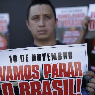 Protestan en Brasil contra la reforma laboral
