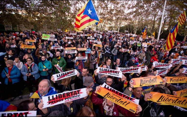 La policía de Barcelona dijo que 750 mil personas asistieron a la protesta. NTX / A. Salamé