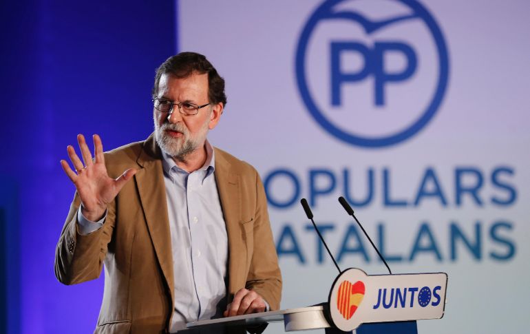 La visita de Rajoy a Barcelona se produce dos semanas después de la fallida proclamación de independencia, el 27 de octubre.. AFP / P. Barrena