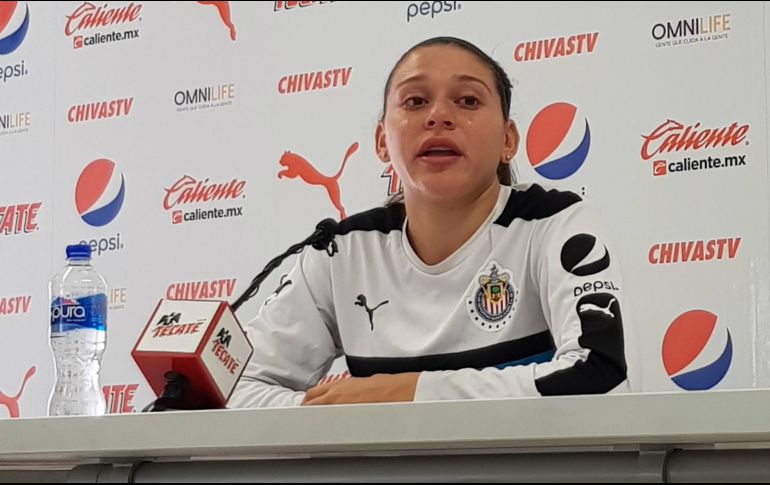 ''Nos dimos cuenta de lo que estamos hechas, de lo que somos capaces, que unidas podemos hacer grandes cosas'', dijo emocionada la goleadora del Guadalajara. EL INFORMADOR / J. Robles