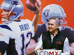 Rueda de prensa. Miguel Ángel Mancera encabezó la presentación oficial del partido del domingo. NTX