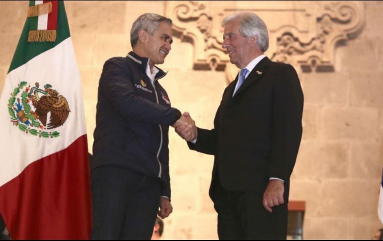 Las relaciones entre Uruguay y la Ciudad de México se han visto fortalecidas tras la firma de Acuerdos de Cooperación Bilateral. TWITTER / @ManceraMiguelMX