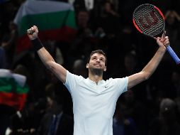 El búlgaro Grigor Dimitrov despachó sin problemas a Pablo Carreño y dominó en su grupo. EFE/W. Oliver