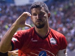 Francisco Javier Rodríguez le dio la victoria a los Lobos sobre el Puebla. EFE/F. Guasco