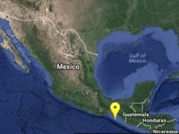 El Sismológico reportó que el epicentro se ubica a 194 kilómetros al suroeste de Mapastepec. ESPECIAL