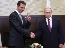 Bachar al Asad agradeció a Putin su ayuda para preservar la integridad territorial y la independencia de Siria. AP/M. Klimentyev