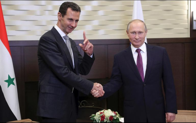 Bachar al Asad agradeció a Putin su ayuda para preservar la integridad territorial y la independencia de Siria. AP/M. Klimentyev