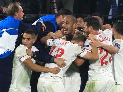 El Sevilla logró remontar una desventaja de 0-3 y con gol del mexicano Guido Pizarro firmó el empate. AP / M. Morenatti