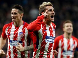 Griezmann abre el marcador con un gol de chilena al minuto 69. EFE/J. Martín