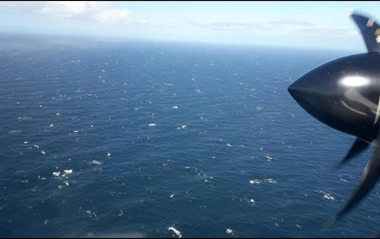 Fotografía cedida por la Armada Argentina que muestra la operación de un avión en la búsqueda del submarino ARA San Juan. EFE/ARMADA ARGENTINA