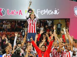 El representativo del Rebaño venció la noche del viernes a las Tuzas de Pachuca en la final del torneo Apertura 2017 en la cancha del Estadio Chivas. EFE / U. Ruiz Basurto