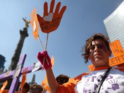 Familiares de las víctimas de marcharon al mediodía hacia la Plaza de la Constitución. SUN / J. Reyes