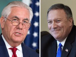 Medios locales aseguran que el secretario de Estado podría ser sustituido por, Mike Pompeo (derecha), titular de la CIA. EFE/M. Reynolds/O. Douli