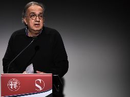 Marchionne hoy, durante el anuncio de la alianza de Ferrari con Alfa Romero Sauber. AP/M. Bertorello