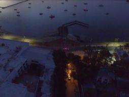 En la parte central inferior de la imagen aérea se observa el sitio donde fueron atacados los policías. FACEBOOK / metropolimxbcs