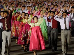 Corea del Norte organizó una masiva movilización en las calles. AP/ARCHIVO