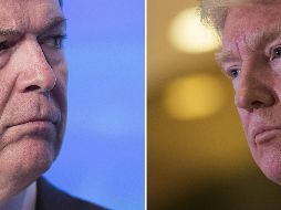 En junio, James Comey, ex jefe del FBI (I), dijo ante el Congreso que el presidente de Estados Unidos le pidió si podía ''dejar ir a Flynn'' (investigarlo). AFP / ESPECIAL