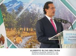 Elías Beltrán adelantó que el nuevo modelo de procuración se compone de cinco ejes. TWITTER / @AlbertoEBeltran