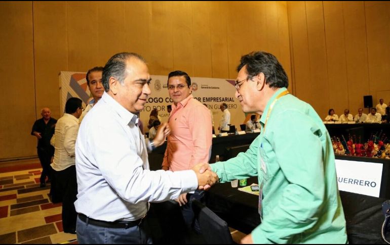 El gobernador Héctor Astudillo tuvo un encuentro con empresarios que participan en el 'pacto por la seguridad'. TWITTER/@HectorAstudillo
