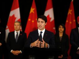 Trudeau elogió un acuerdo con Beijing sobre la importancia de lidiar con los cambios climáticos. AP/ H. Guan