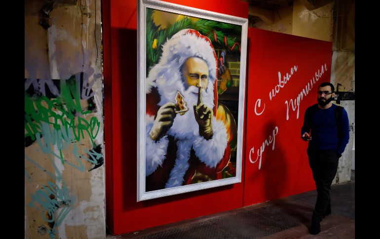 En versión Santa Claus. La exposición durará del 6 de diciembre de 2017 al 15 de enero de 2018.
