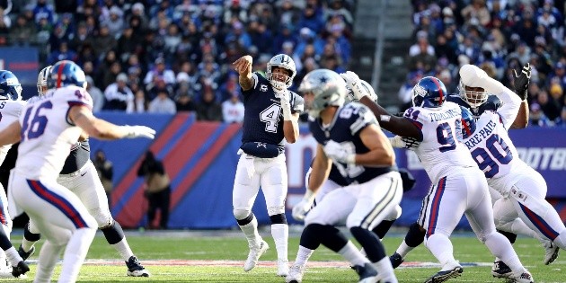 Cowboys derrotan a Giants con tres pases de Prescott