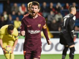 Lionel Messi anotó el 2-0 contra el Villarreal, para dar tranquilidad a los culés, que se consolidan como líderes en la Liga de España. AFP