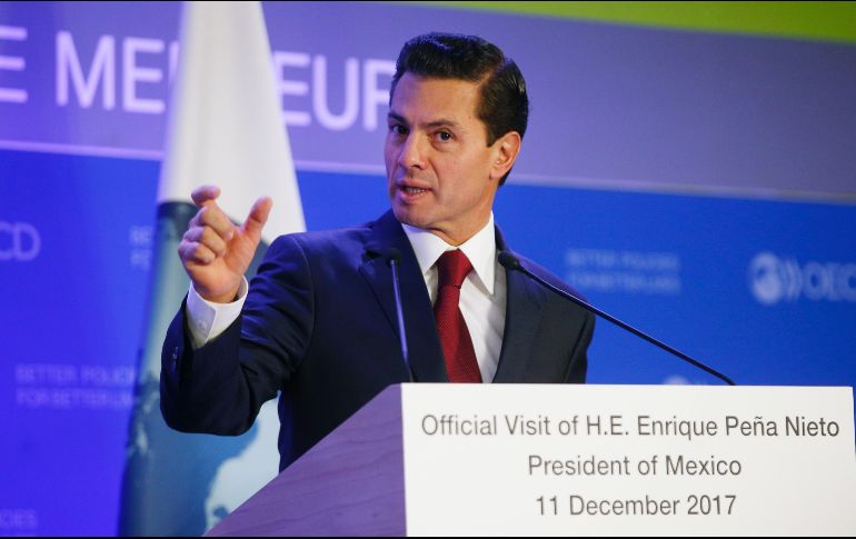 Enrique Peña Nieto dio una conferencia sobre las reformas estructurales implementadas por su gobierno. AP/T. Camus