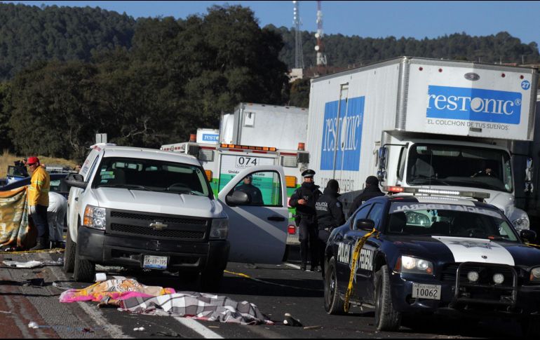 Los primeros informes señalan que los peregrinos viajaban en una camioneta que fue impactada por otra unidad de carga que transportaba fruta. SUN / O. Contreras