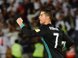 Cristiano Ronaldo celebra el primer gol de Madrid al 53'. AFP/G. Cacace
