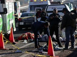 El martes, un camión cargado de legumbres impactó contra la unidad que transportaba a los fieles. SUN / O. Contreras