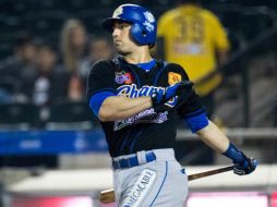 Amadeo Zazueta hizo hit en la tercera entrada, episodio donde los Charros ya aventajaban 7-0. FACEBOOK/CharrosBeisbolOficial