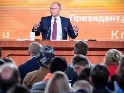 Más de mil 600 periodistas nacionales y extranjeros asistieron a la rueda de prensa que celebra Putin cada año. AFP/A. Nemenov