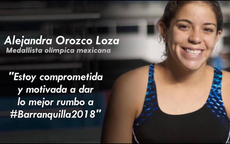 Alejandra Orozco en una imagen promocional de los XXIII Juegos Deportivos Centroamericanos y del Caribe Barranquilla 2018. FACEBOOK/Bquilla2018