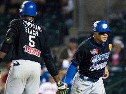 Jabari Blash y Manny Rodríguez. La victoria pone a Jalisco en el quinto lugar de la segunda vuelta del torneo. FACEBOOK/CharrosBeisbolOficial