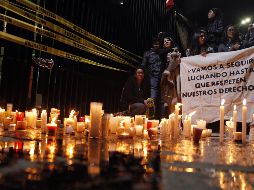 Velada de la paz en rechazo de la ley de seguridad interior. EFE/S. Gutiérrez