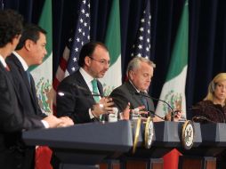 Delegados mexicanos y estadounidenses en la segunda reunión del Diálogo de Alto Nivel para continuar las estrategias contra las organizaciones criminales transnacionales. NOTIMEX