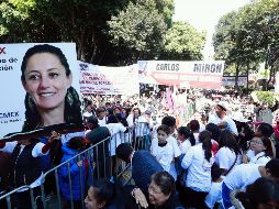 El escenario se instaló frente a la Iglesia de San Agustín, de la delegación Coyoacán, gobernada por el PRD. SUN/ I. Olivares