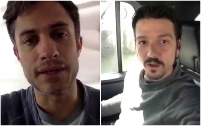 Diego y Gael lanzaron en redes sociales un video como parte del colectivo #SeguridadSinGuerra. TWITTER / @diegoluna_