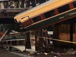 El tren descarriló justo al sur de Tacoma, Washington. EFE / ESPECIAL
