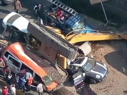 El accidente ocurrió en Vía Magna-Vialidad de la Barranca, frente a Central Park. TWITTER / @SUUMA_CDMX