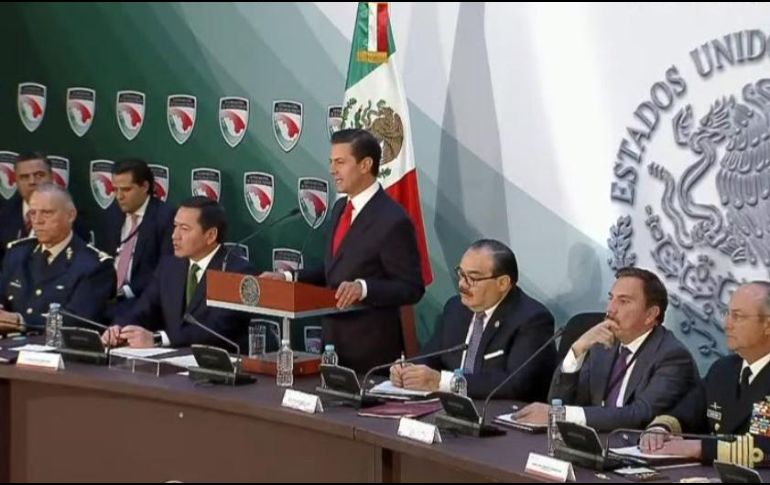 Peña Nieto hizo el anuncio durante la 43 Sesión del Consejo Nacional de Seguridad Pública. TWITTER / @PresidenciaMX