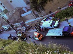 El pasado miércoles, Roberto Gómez conducía la camioneta de la Ruta 71 y no tuvo tiempo de nada cuando la máquina cayó encima de él. SUN / G. Perea