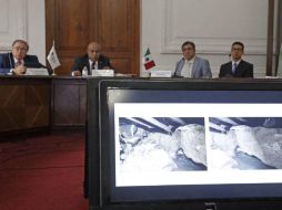 Humberto Marengo encabezó la conferencia del Grupo de Expertos Independientes que realizó el peritaje técnico sobre el socavón. SUN /