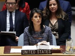 Nikki Haley, embajadora de EU en la ONU. Washington fue el impulsor de las nuevas sanciones y obtuvo el respaldo de los otros 14 miembros del Consejo de Seguridad, incluidos China y Rusia. AP/M. Lennihan